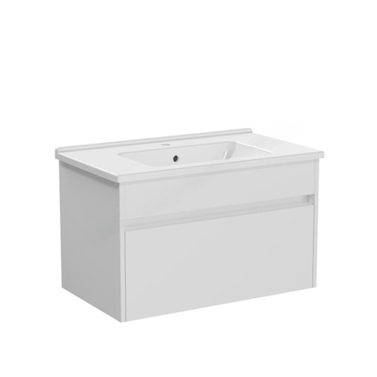 VitrA S50+ 1 Drawer Vanity Unit & Basin 800mm White High Gloss