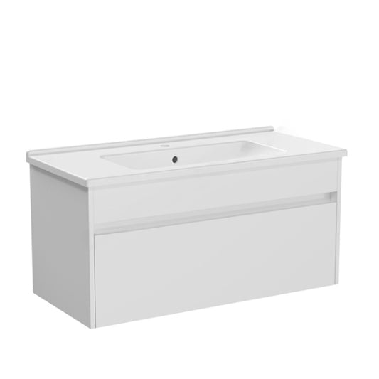 VitrA S50+ 1 Drawer Vanity Unit & Basin 1000mm White High Gloss